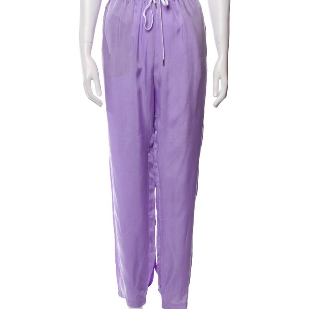 Tibi Purple Track Pants Relaxed Fit Joggers